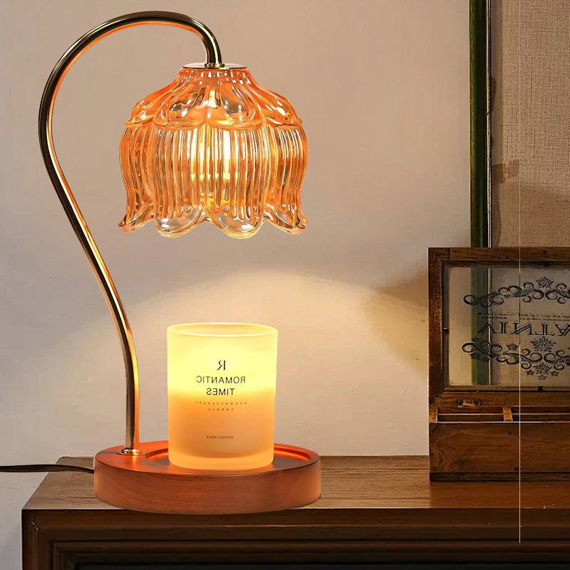 Silk Candle - キャンドルウォーマーランプ タイマー付き 調光可能：女性への誕生日プレゼント 家庭用装飾、キャンドルランプギフト、キャンドルは含まれていません