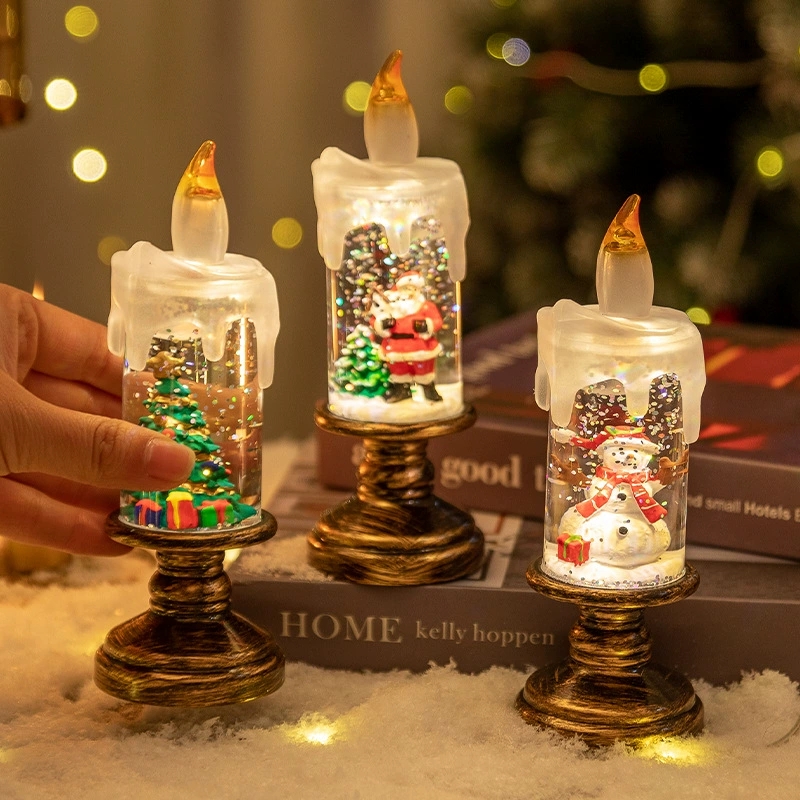 クリスマスデコレーション1個、風灯、キャンドル、燭台、クリス - Candle Containers のレビューと価格