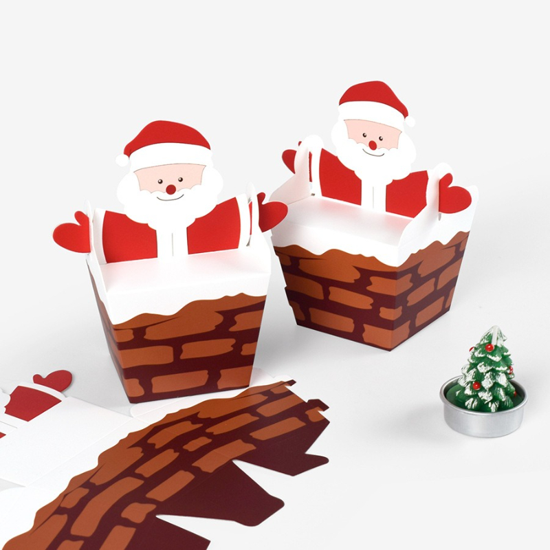 10/30/50 個サンタクロース煙突を登る紙箱キャンディー - Candle Containers のレビューと価格