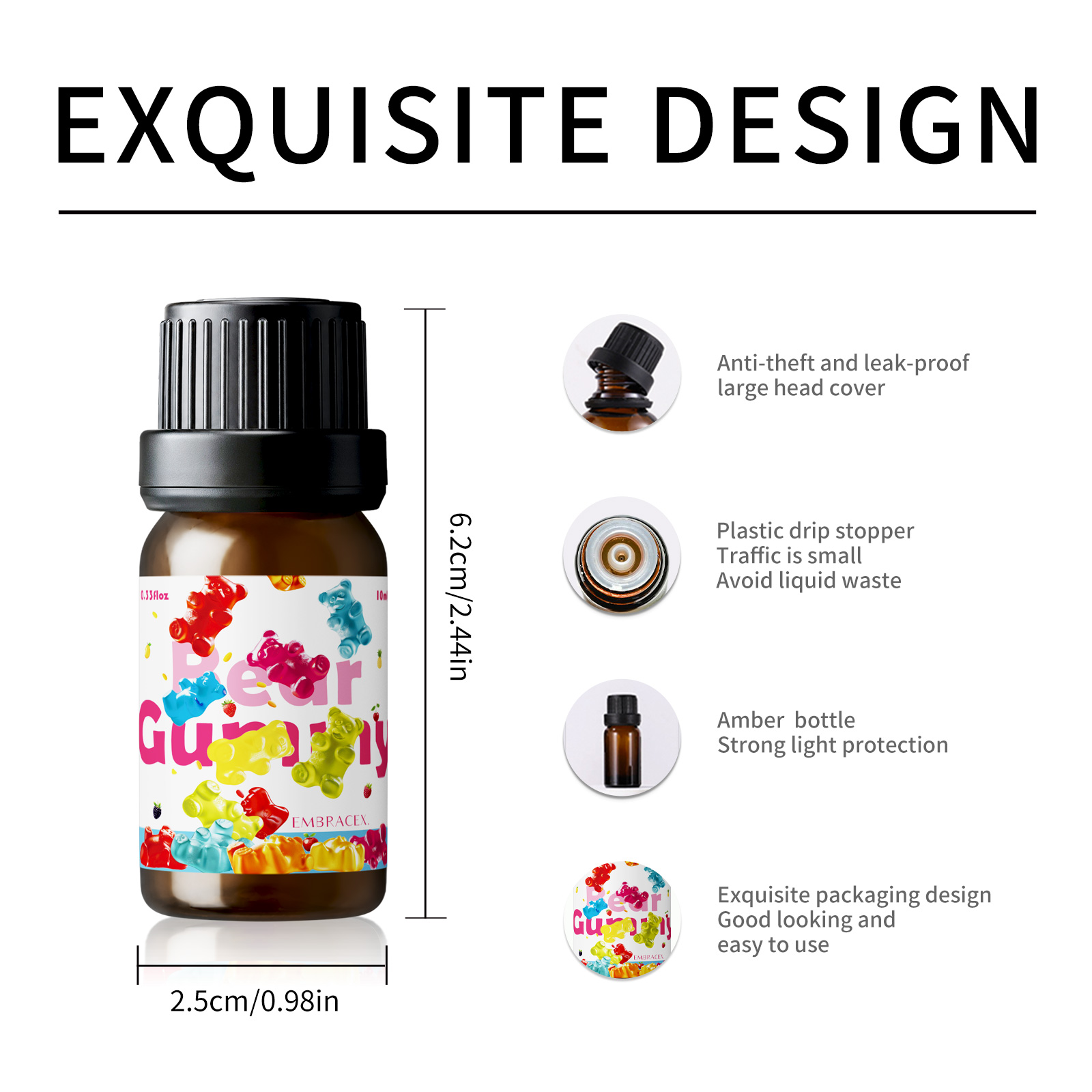 10ml グミベアフレグランスオイル スイートディフューザー - Candle Fragrance のレビューと価格