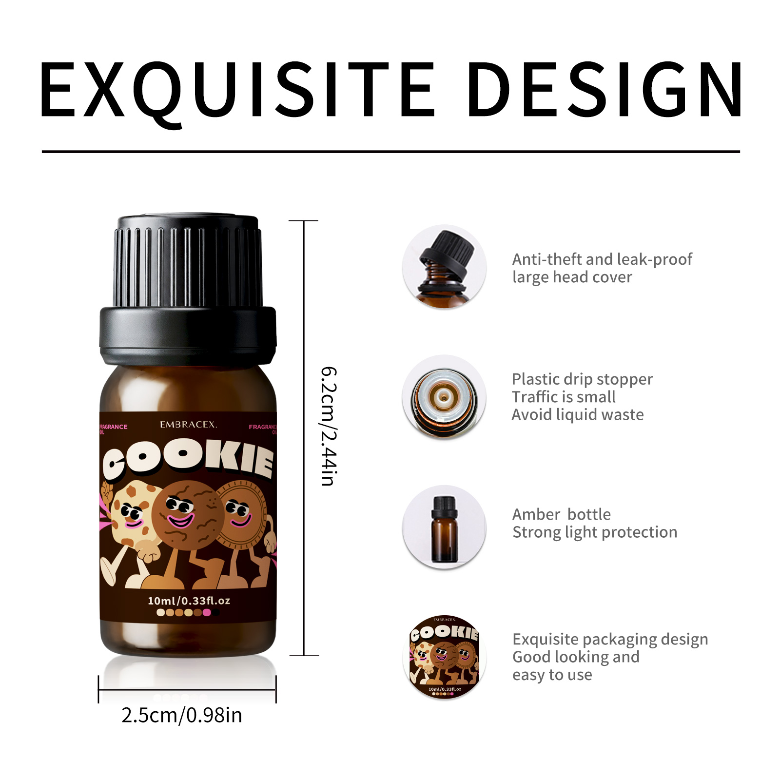 10ml クッキー型フレグランスオイル リードディフューザー - Candle Fragrance のレビューと価格