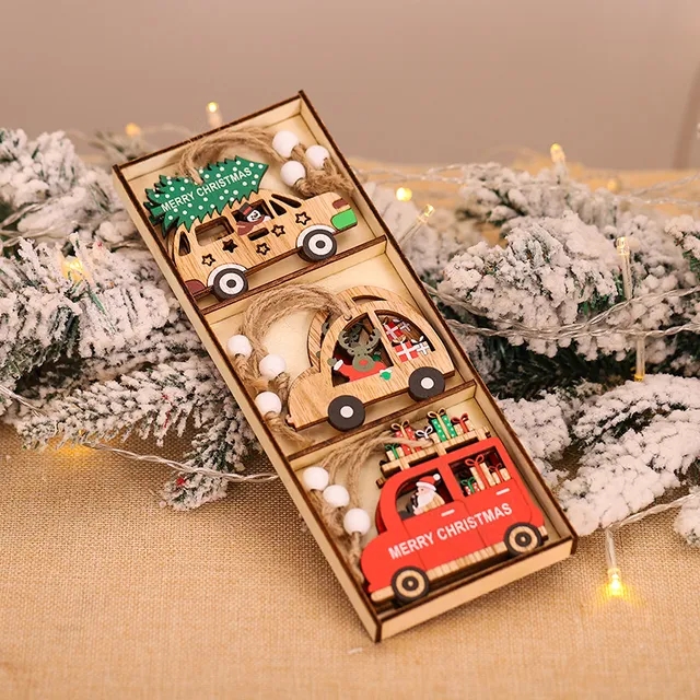 家の装飾のためのクリスマス木製ペンダント、メリークリスマスの - Candle Lighter のレビューと価格