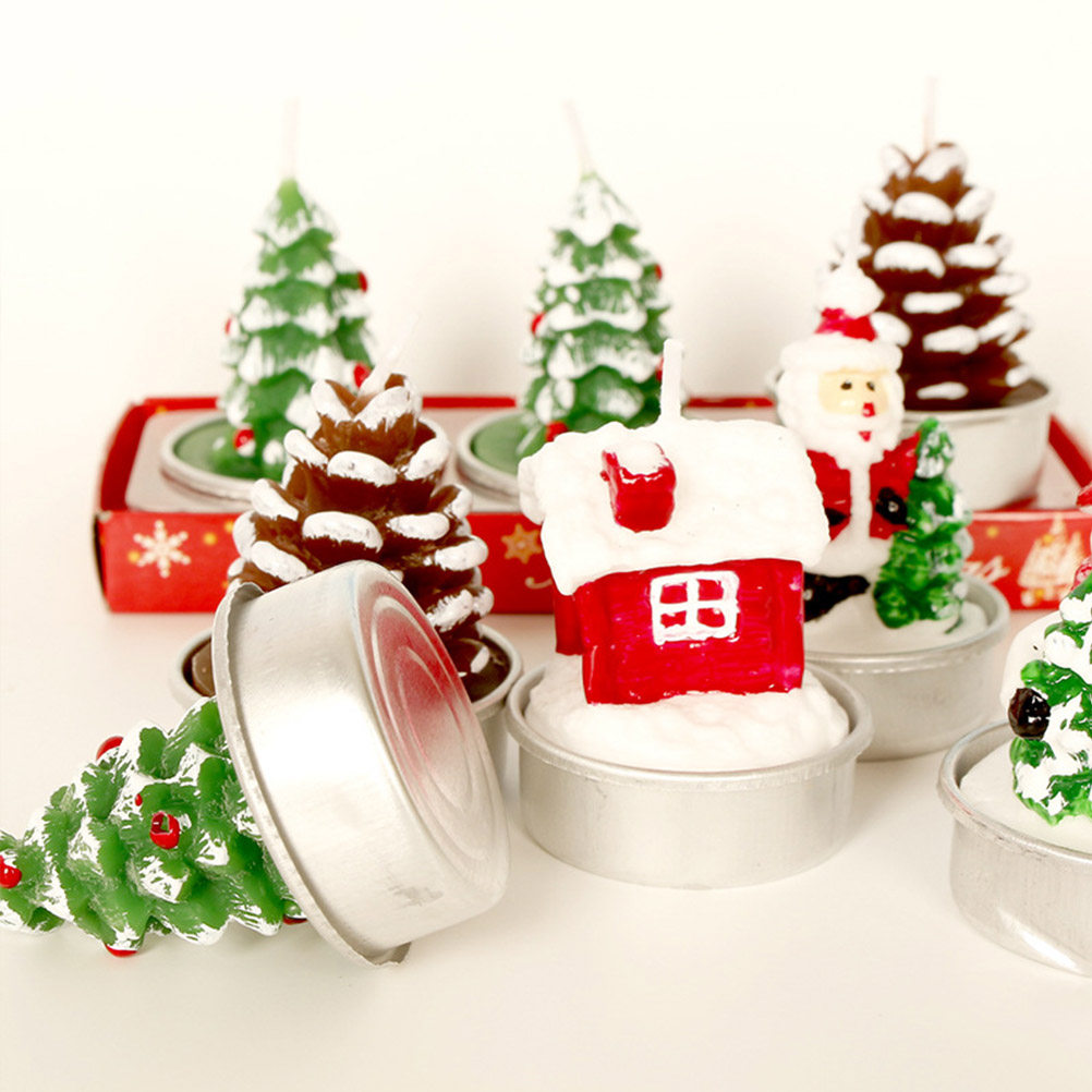 クリスマスをテーマにした、パラフィン素材の装飾品3点セット。 - Paraffin Wax のレビューと価格